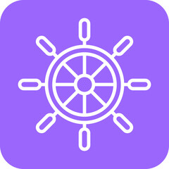 Obraz premium Ship Wheel Icon Style
