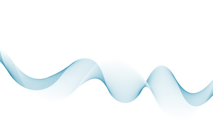 Abstract Blue Wave Line Background Design