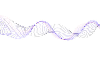 Abstract Gradient Wave Line Background Design