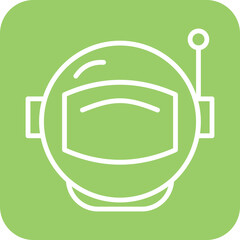 Astronaut Helmet Icon Style