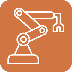 Industrial Robot Icon Style