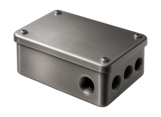 Durable junction box for commercial kitchens, resistant to grease and heat.