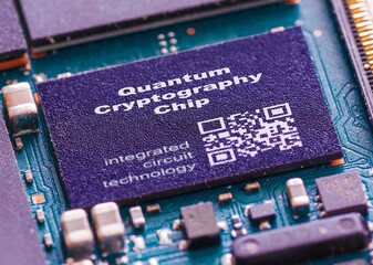 Quantum Cryptography Chip Used to secure communication channels using quantum cryptography.