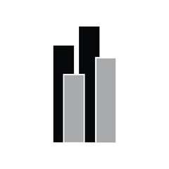 Skyscraper icon design template isolated