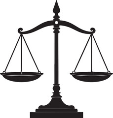 Antique Measuring Scale | Black Vector Silhouette Illustration