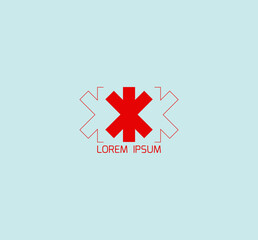 Fototapeta premium Logo on the subject of medicine and pharmacies. Editable template