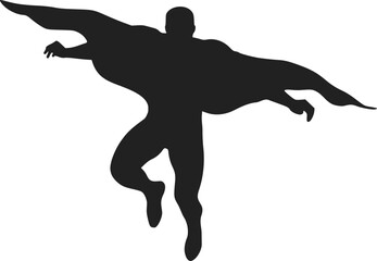Hero flying man
