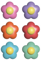 3D flower,colorful flower,