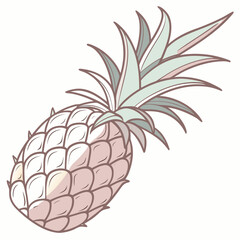 Obraz premium Fresh tropical pineapple illustration, perfect for design