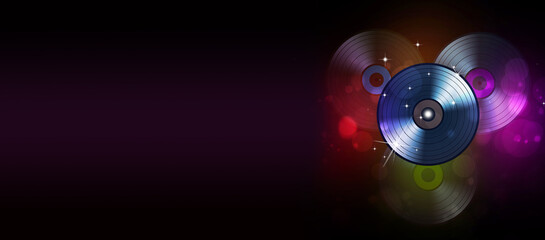 vinyl music records banner