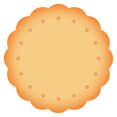 クッキープレートとして文字を書きこめるビスケットのベクターイラスト