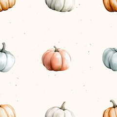 Pumpkin Seamless Pattern: Autumn pattern, Minimalistic, Kids Fabric Design