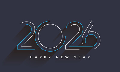 Happy New Year 2026 Greeting Card