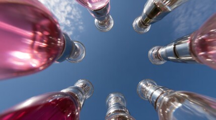 Bottles soar skyward like enchanted elixirs, perfect for Midsummer Night festivities or magical potion-brewing celebrations