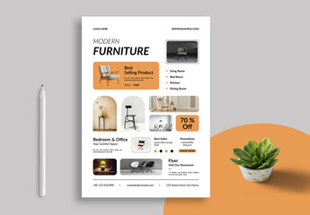 Modern Furniture Flyer Design Layout