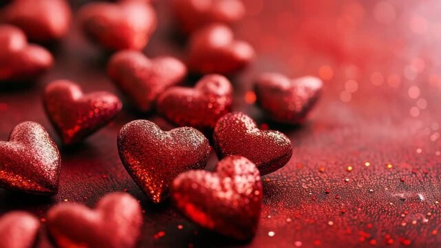 Greeting card with bright holiday composition for happy and joy celebrate a valentines day