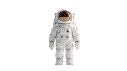 Space suit astronaut clothing outerwear exploration equipment cosmic travel protective uniform science technology isolated on white background