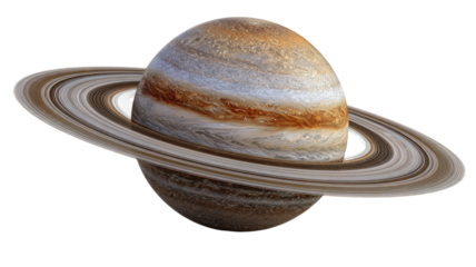 Saturn planet with rings space astronomy celestial body solar system orbit science object isolated on white background