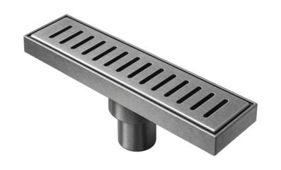 Durable stainless steel shower drain ideal for public gym locker rooms.