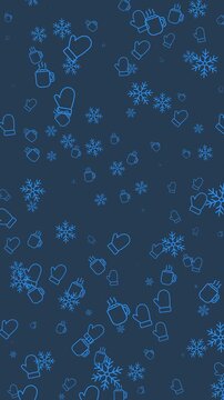 Seamless winter wonderland pattern with snowflakes, mittens, and mugs. Ideal for festive, cozy designs, stationery, textiles, and packaging.