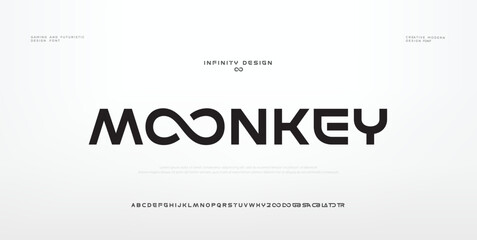 Abstract digital modern alphabet fonts. Typography technology electronic dance music future creative font. vector illustraion