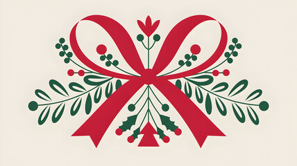 ribbon bow card note greeting for the Christmas celebration