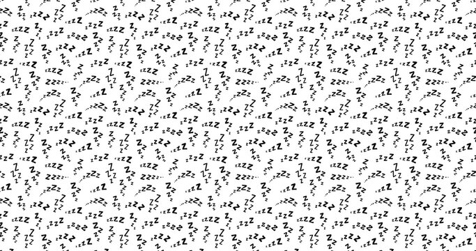 Sleeping pattern background: zzz symbols on white for sleep, night, and rest themes
