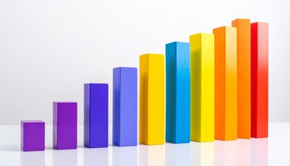 Colorful 3D bar graph with wave-like height variation.
