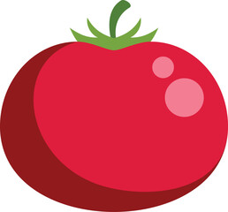 Fresh red tomato vegetable icon representing healthy eating and vegetarian lifestyle