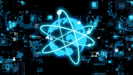 Global network and digital technology concept image