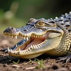 Fototapeta premium crocodile in the zoo