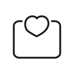 Share Love Icon: Simple vector illustration of a share icon with a heart. Minimal design for sharing and caring.
