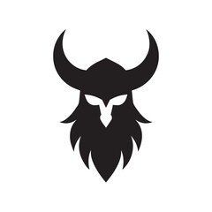 Maritime-Inspired Viking Warrior Symbol Featuring Wave-Like Minimal Curves