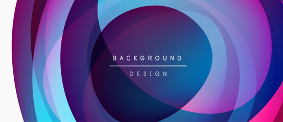 Abstract concentric circles, vibrant purple, blue hues. Modern design element, suitable background texture. Minimalist aesthetic, clean presentation.
