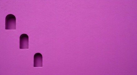 Violet Arches A minimalist architectural detail with bright and modern design.