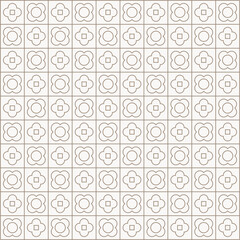 Geometric flower shapes line pattern background in earthy shades for wall décor, textiles, interior design and more.
