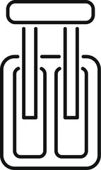 Electric double boiler heating food icon. Outline electric double boiler heating food vector icon for web design isolated on white background