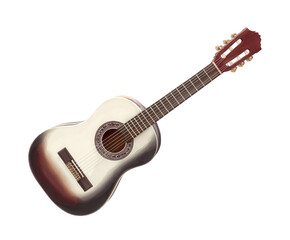 Fototapeta premium Acoustic guitar isolated on transparent background