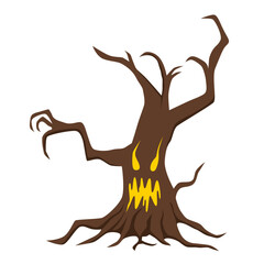 Halloween scary tree