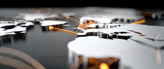 Highlighting the intricate connections between continents and the systems that support global communication and trade - Powered by Adobe