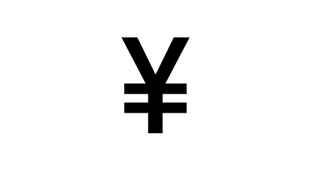 Obraz premium Yen symbol on white background financial icon representing currency