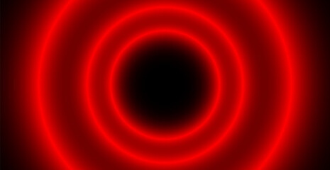 Glowing Red Neon Light Circle Pattern Background. Technology Wallpaper. Futuristic. Abstract Business Banner