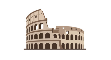 Naklejka premium Illustration of the colosseum on white background for design projects