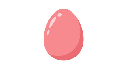 Pink egg illustration on white background for conceptual and design projects