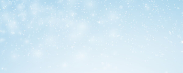 Christmas background with small falling snowflakes. Snow storm effect, blurred, cold wind with snow png. Holiday powder snow for cards, invitations, banners, advertising.	
