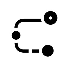 Vector art of route icon symbol of direction, navigation, path, travel, journey, location, map, pointer, sign, and tourism