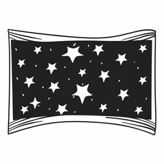 Vector art of whimsical star pattern on, perfect for celestialthemed designs, night sky illustrations, and magical decorations