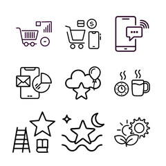 Collection of lifestyle icons perfect for business and personal blogs. Each icon is uniquely designed with outlines and is sure to fit your project