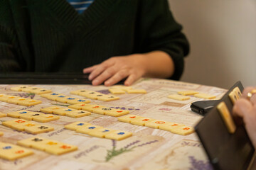 Relaxed Evening Playing Games Indoors.