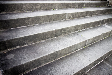 Detail of an old stone staircase